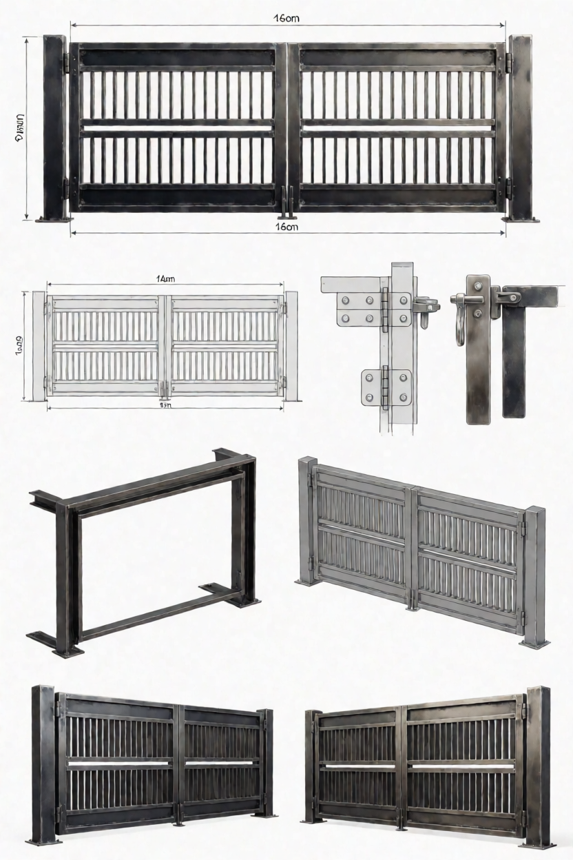Planche illustrative — portails & accès
