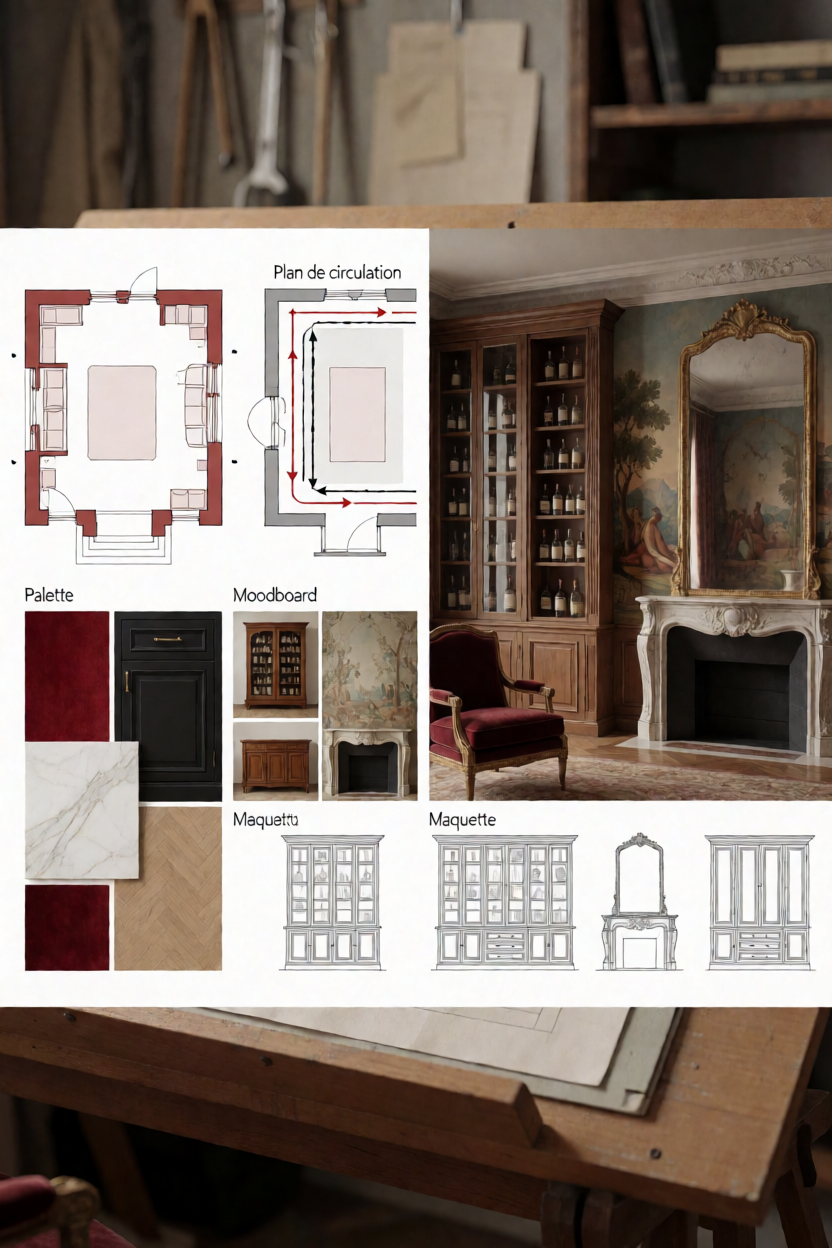 Planche illustrative — aménagement intérieur