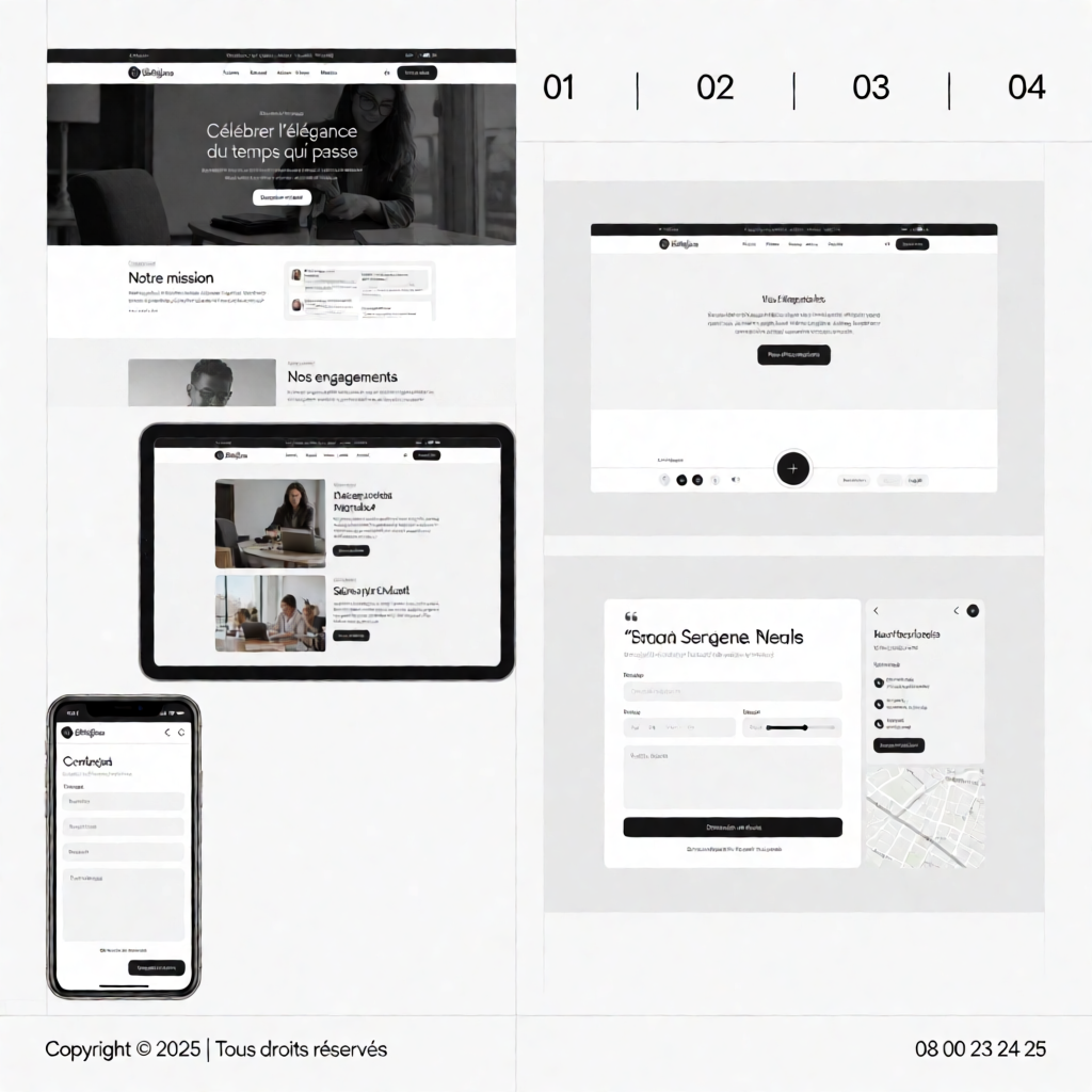 Planche illustrative — sites & interfaces