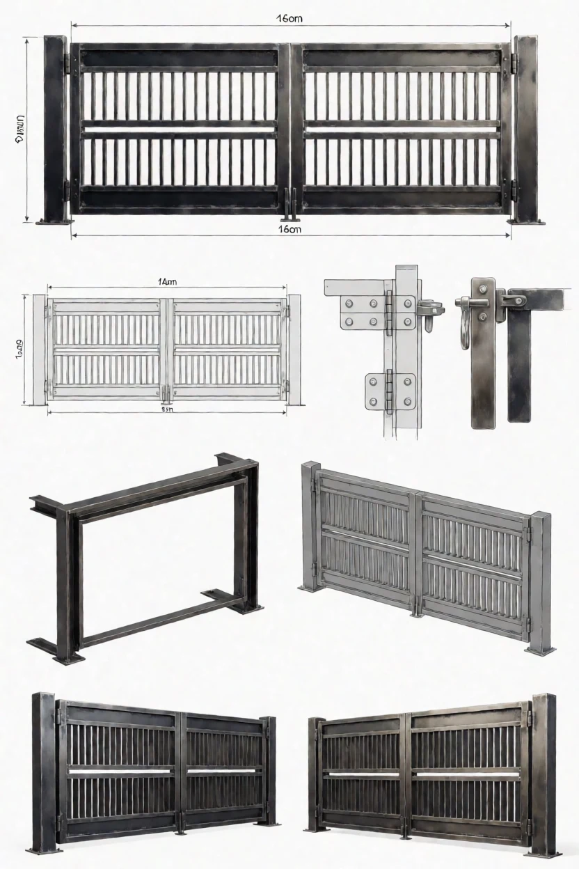 Planche illustrative — portails & accès