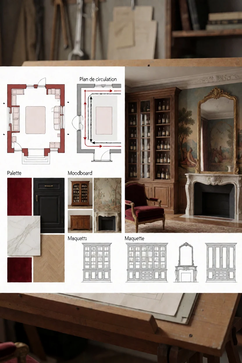 Planche illustrative — aménagement intérieur