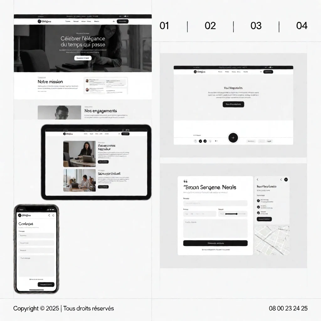 Planche illustrative — sites & interfaces