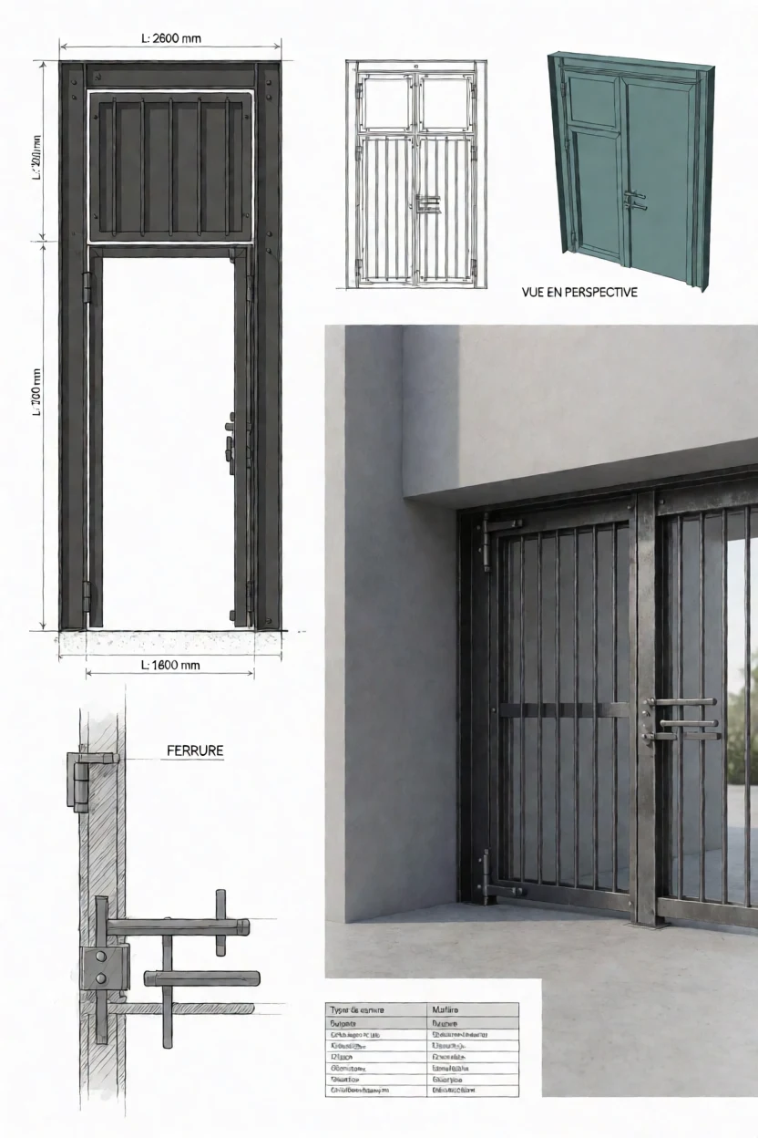 Planche illustrative — portail sur mesure